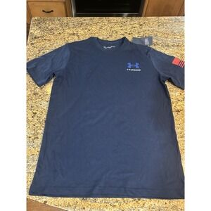 NWT Under Armour Freedom Flag Short-Sleeve T-Shirt for Men SIZE‎ M Navy